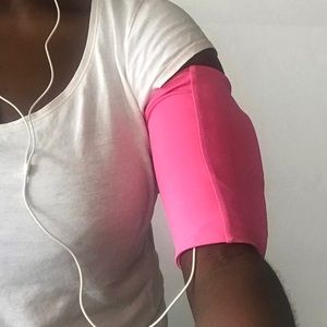 Pink Sport Running Arm Bag Spandex phone case bag
